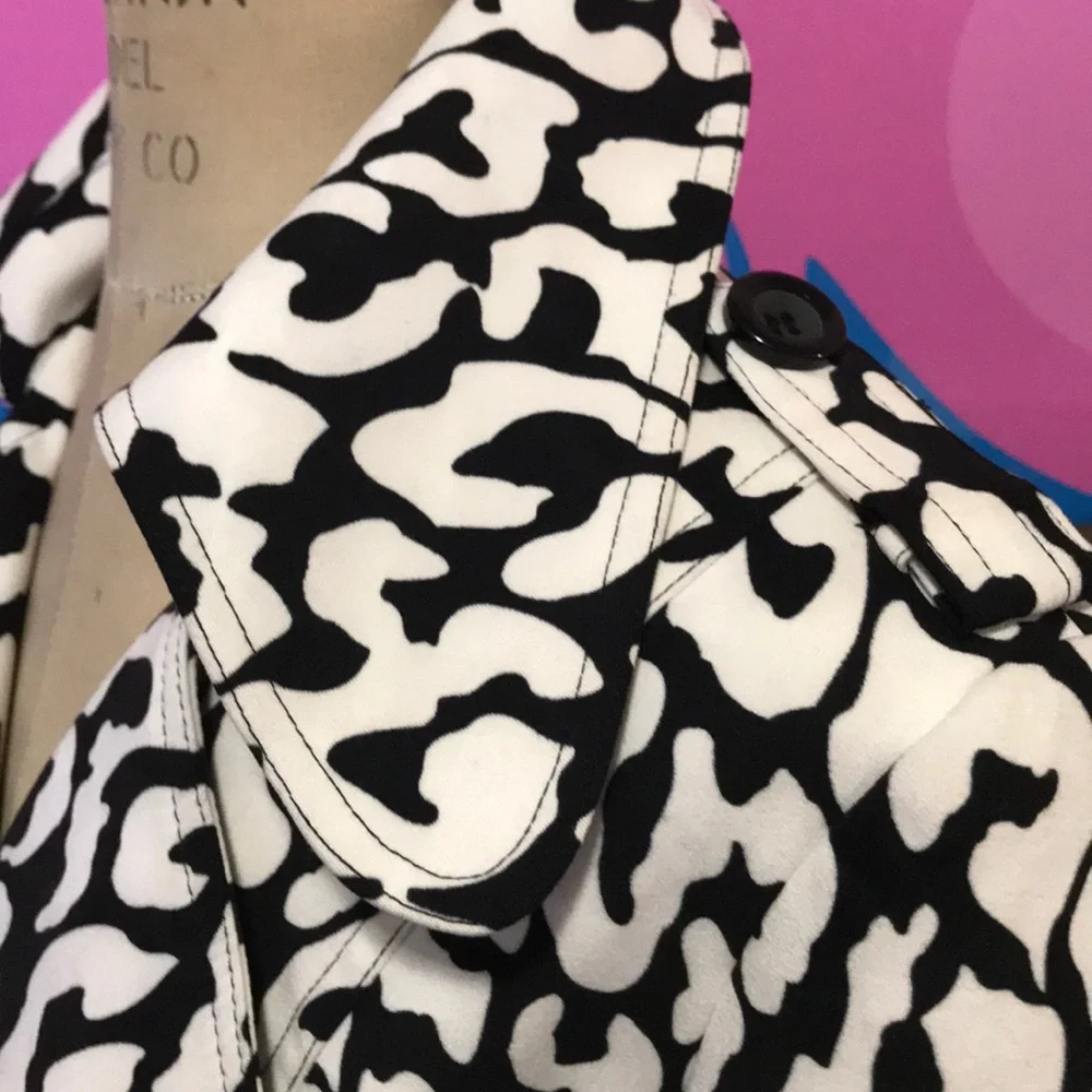 Alberto Makalai Zebra Animal Print Trench coat_8